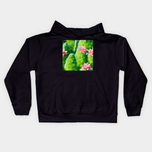 Watercolor cactus plant cactus pattern Kids Hoodie